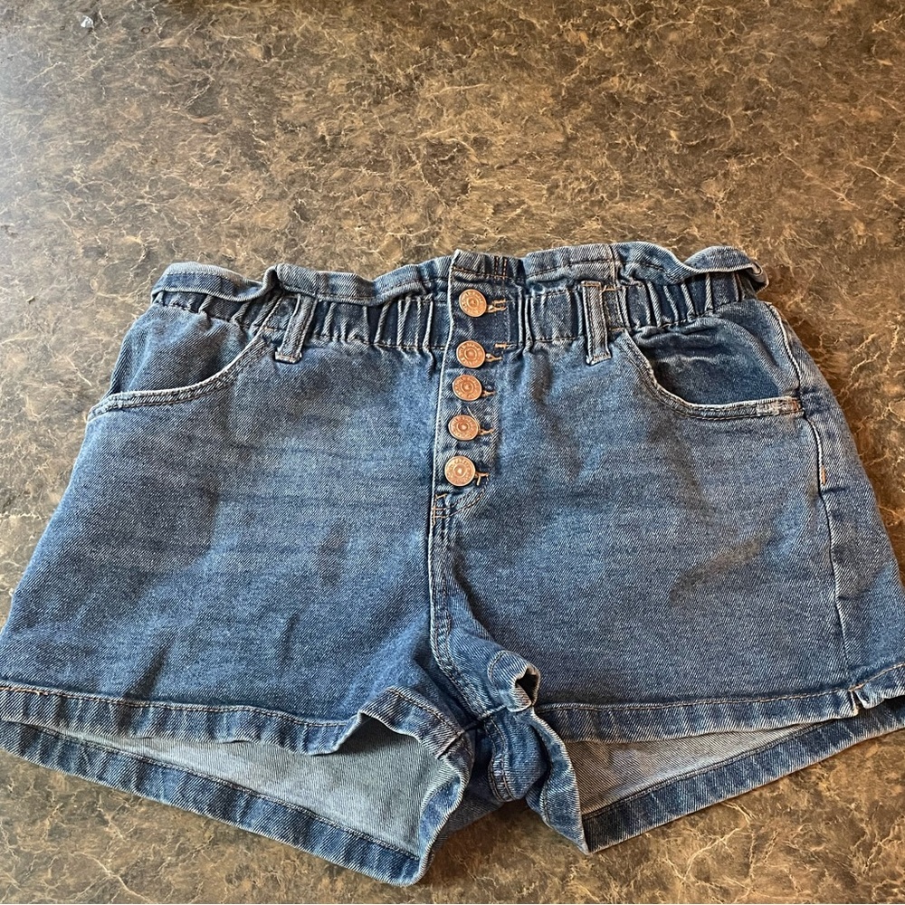 Wild Fable Blue Jean Shorts with Button Detail